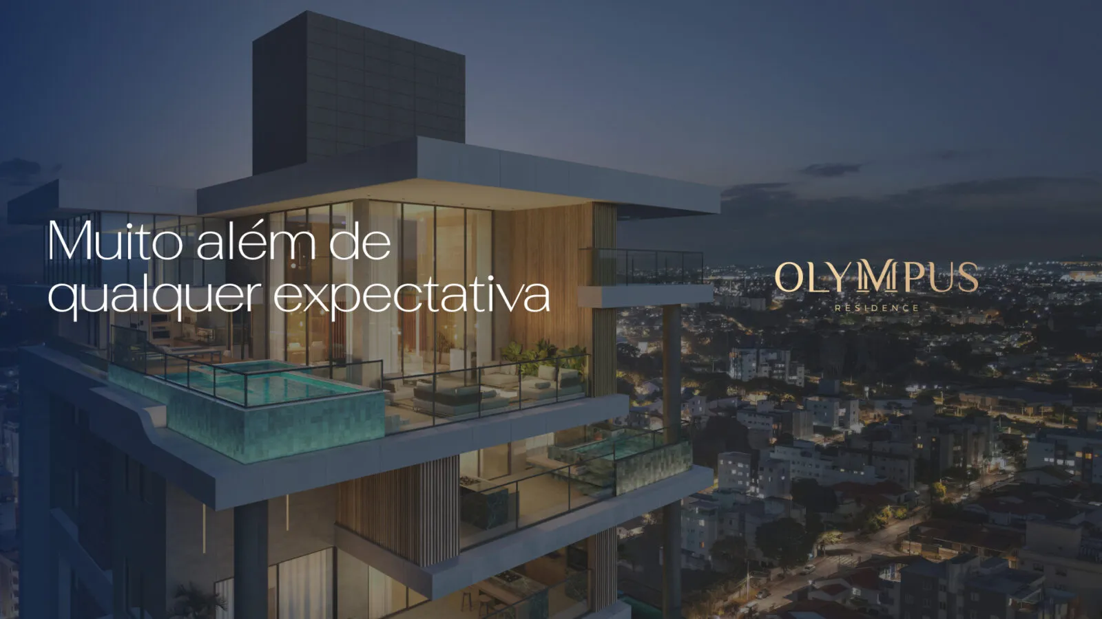 Fachada do empreendimento Olympus, da Santos Edificações, em Betim